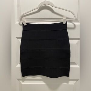 New BCBGMaxAzria Black Simone Bandage Skirt